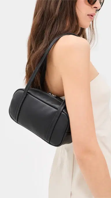 St. Agni Petit Dual Zip Shoulder Bag Black One Size | Thumbnail 3