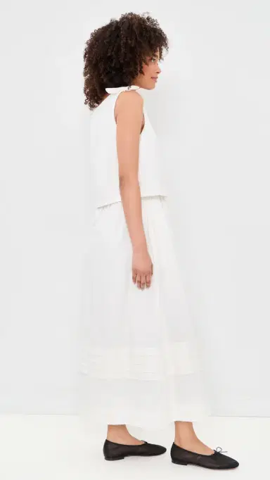 Line & Dot Tippi Midi Dress White S | Thumbnail 4