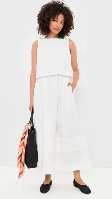 Line & Dot Tippi Midi Dress White S | Thumbnail 5