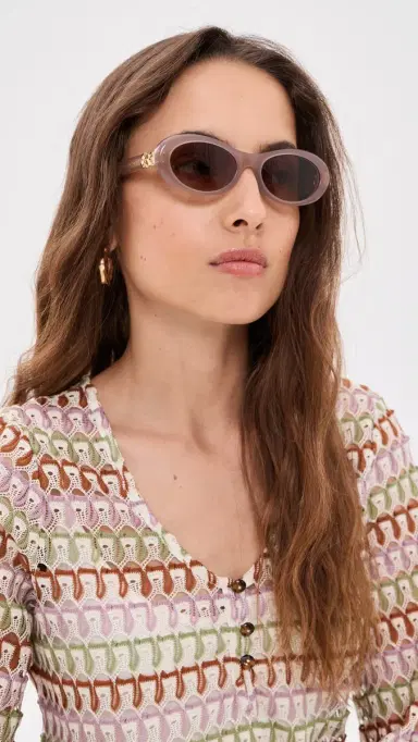 Stella McCartney Falabella Sunglasses Beige/Gradient Brown One Size | Thumbnail 3