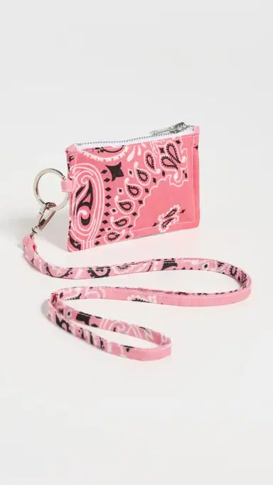CALL IT BY YOUR NAME Happy Face Card Holder Strawberry/Pale Pink One Size | Thumbnail 3 CALL IT BY YOUR NAME Happy Face Card Holder Strawberry/Pale Pink One Size | Thumbnail 3