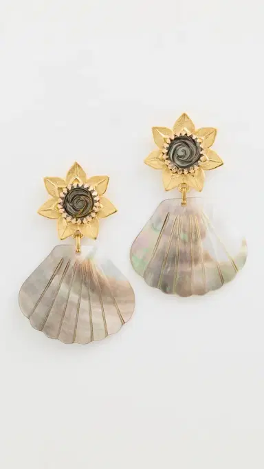 Brinker + Eliza Moonshine Earrings Blacklip Shell | Thumbnail 2 Brinker + Eliza Moonshine Earrings Blacklip Shell | Thumbnail 2