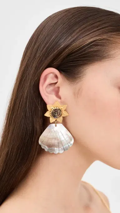Brinker + Eliza Moonshine Earrings Blacklip Shell | Thumbnail 3 Brinker + Eliza Moonshine Earrings Blacklip Shell | Thumbnail 3