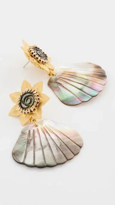 Brinker + Eliza Moonshine Earrings Blacklip Shell | Thumbnail 4 Brinker + Eliza Moonshine Earrings Blacklip Shell | Thumbnail 4