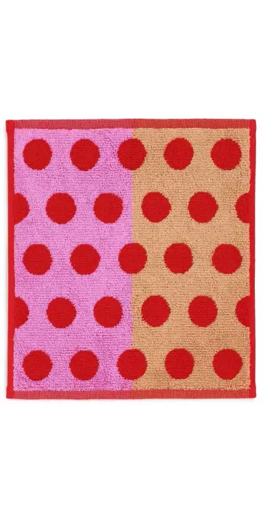 Dusen Dusen Polka-dot Washcloth Red Dot One Size | Thumbnail 1