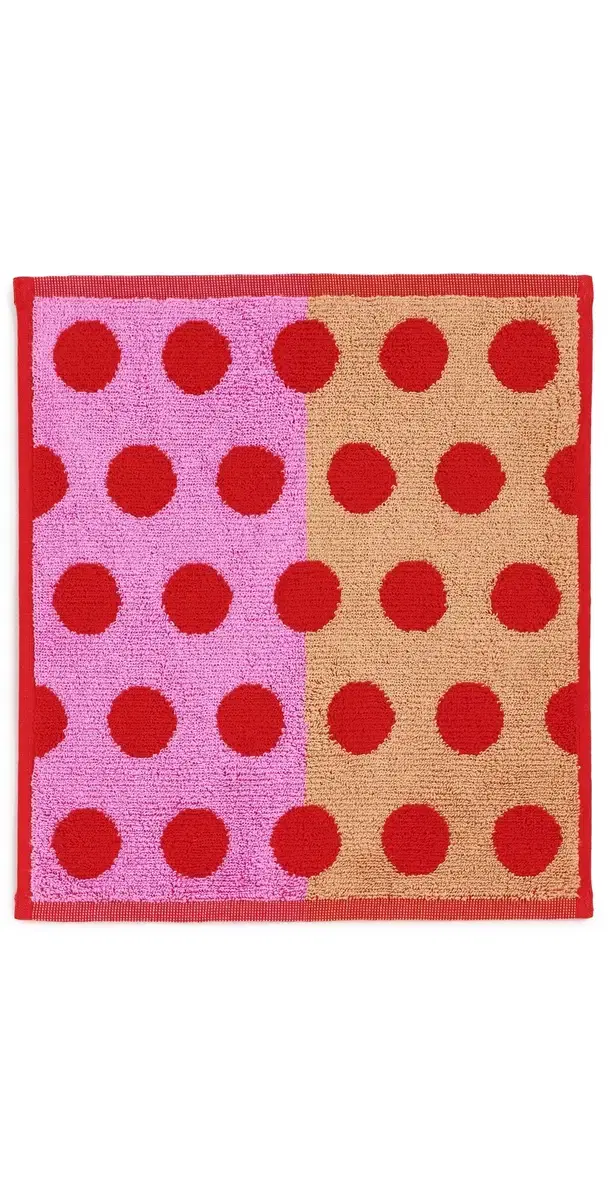 Dusen Dusen Polka-dot Washcloth Red Dot One Size