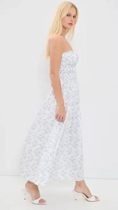 CAROLINE CONSTAS Ivette Dress White Blue M | Thumbnail 4