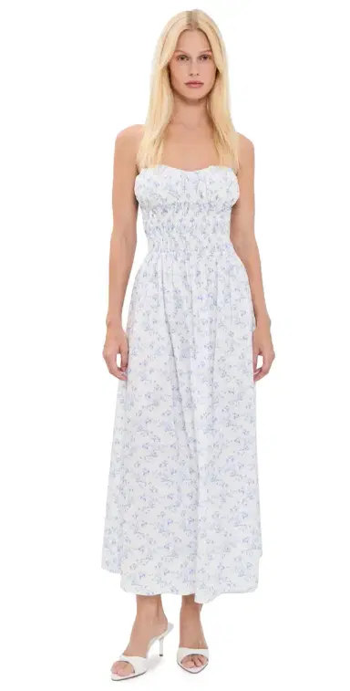 CAROLINE CONSTAS Ivette Dress White Blue M | Thumbnail 1
