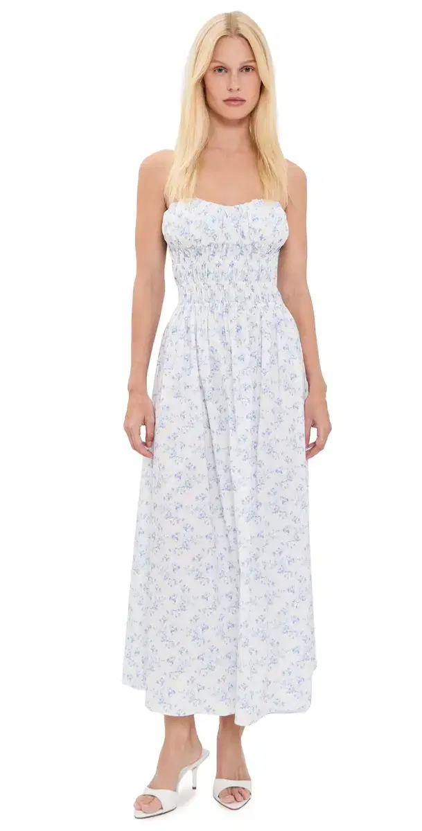 Ivette Dress White Blue