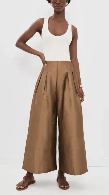 CHAN LUU Techno Taffeta Trousers Bronze | Thumbnail 5