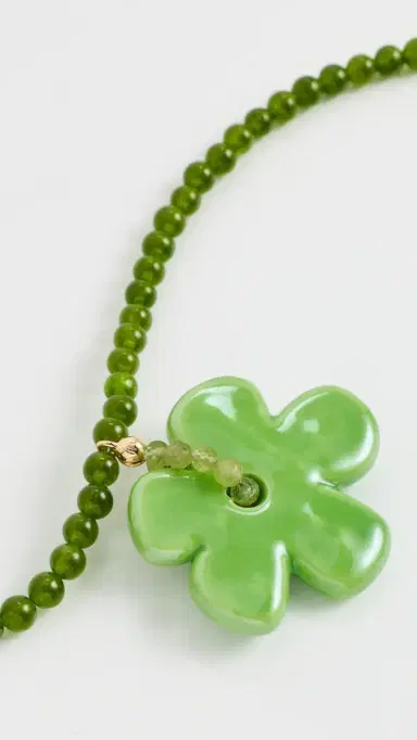 Brinker + Eliza Groovy Necklace Green Multi | Thumbnail 4