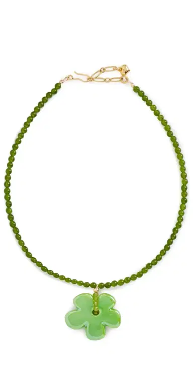 Brinker + Eliza Groovy Necklace Green Multi | Thumbnail 1