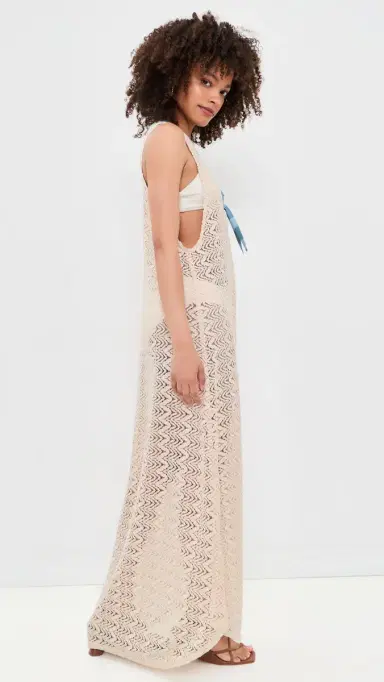 House of Aama Lace Crochet Maxi Coverup Dress | Thumbnail 4 House of Aama Lace Crochet Maxi Coverup Dress | Thumbnail 4
