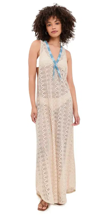 House of Aama Lace Crochet Maxi Coverup Dress | Thumbnail 1 House of Aama Lace Crochet Maxi Coverup Dress | Thumbnail 1