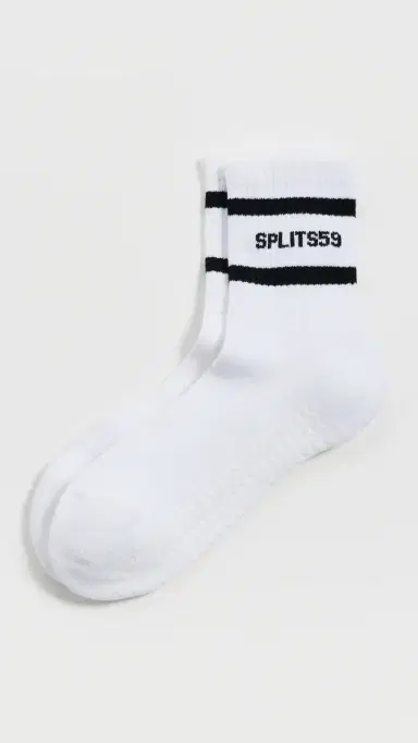 Splits59 Logo Stripe Quarter Socks with Grip | Thumbnail 2