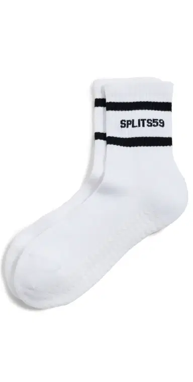 Splits59 Logo Stripe Quarter Socks with Grip | Thumbnail 1