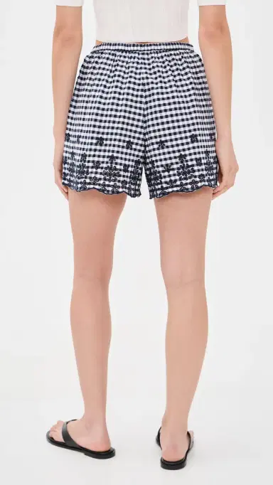 Splendid Gigi Gingham Shorts Navy/White | Thumbnail 3