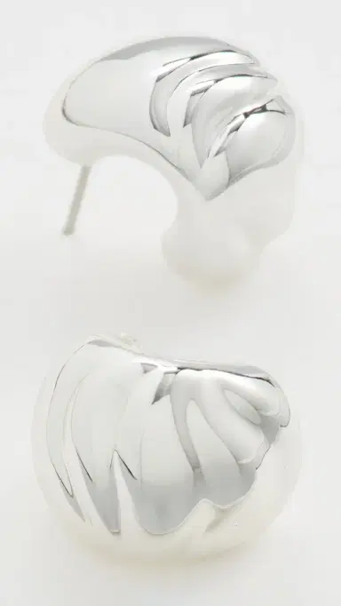 Jenny Bird Nelle Hoops High Polish Silver One Size | Thumbnail 4 Jenny Bird Nelle Hoops High Polish Silver One Size | Thumbnail 4