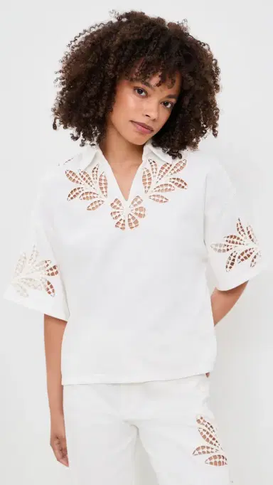 rag & bone Lucy Floral Cutout Denim Shirt White Floral | Thumbnail 2 rag & bone Lucy Floral Cutout Denim Shirt White Floral | Thumbnail 2