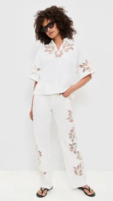 rag & bone Lucy Floral Cutout Denim Shirt White Floral | Thumbnail 5 rag & bone Lucy Floral Cutout Denim Shirt White Floral | Thumbnail 5