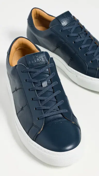 GREATS Royale 2.0 Leather Sneakers Navy 8 | Thumbnail 4