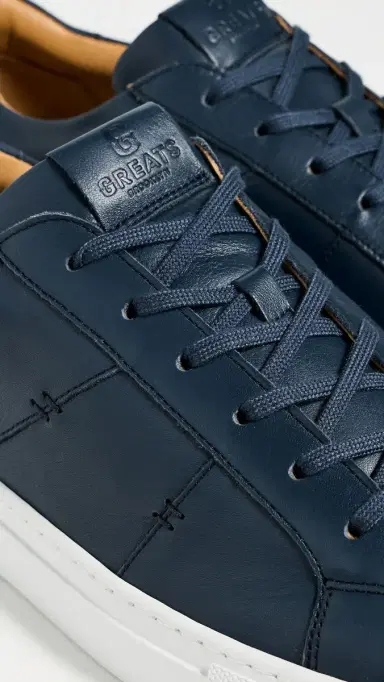 GREATS Royale 2.0 Leather Sneakers Navy 8 | Thumbnail 5