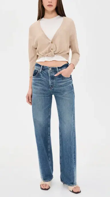 Moussy Vintage Panel Wide Jeans Blue | Thumbnail 5
