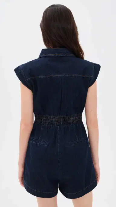 Line & Dot Flavia Denim Romper Indigo | Thumbnail 3 Line & Dot Flavia Denim Romper Indigo | Thumbnail 3