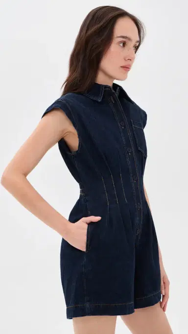 Line & Dot Flavia Denim Romper Indigo | Thumbnail 4 Line & Dot Flavia Denim Romper Indigo | Thumbnail 4