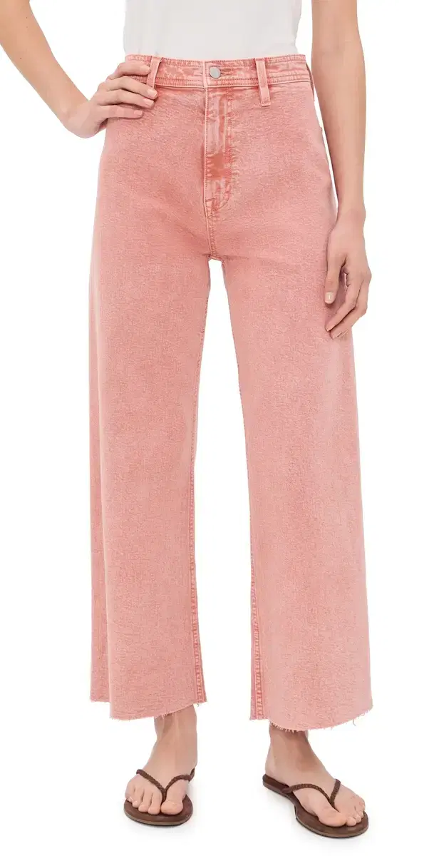 Penny Crop Jeans Coral Rose