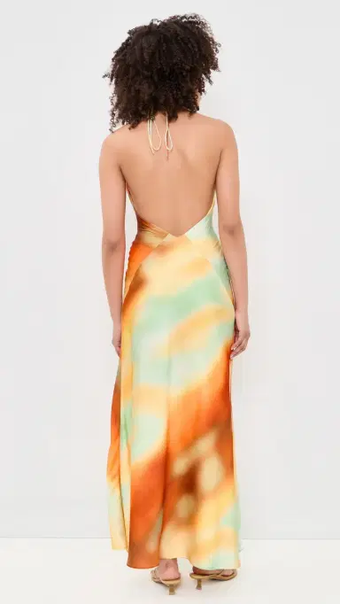 Bardot Lizbeth Halter Maxi Dress Sunrise Abstract 4 | Thumbnail 3
