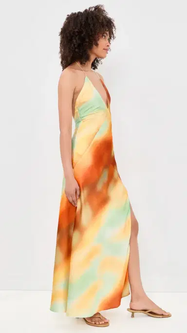 Bardot Lizbeth Halter Maxi Dress Sunrise Abstract 4 | Thumbnail 4