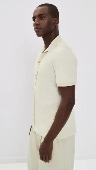 Taylor Stitch The Bywater Polo Natural Knit Stripe 42 | Thumbnail 4
