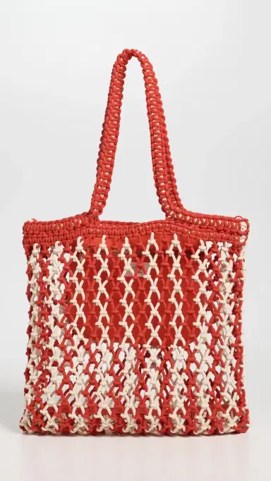 Faherty Sunwashed Macrame Tote | Thumbnail 2