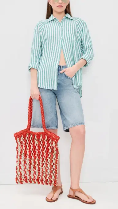 Faherty Sunwashed Macrame Tote | Thumbnail 3