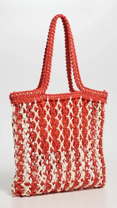 Faherty Sunwashed Macrame Tote | Thumbnail 4