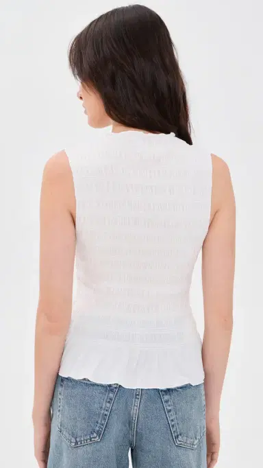 Pistola Phoebe Smocked Tank Le Blanc S | Thumbnail 3