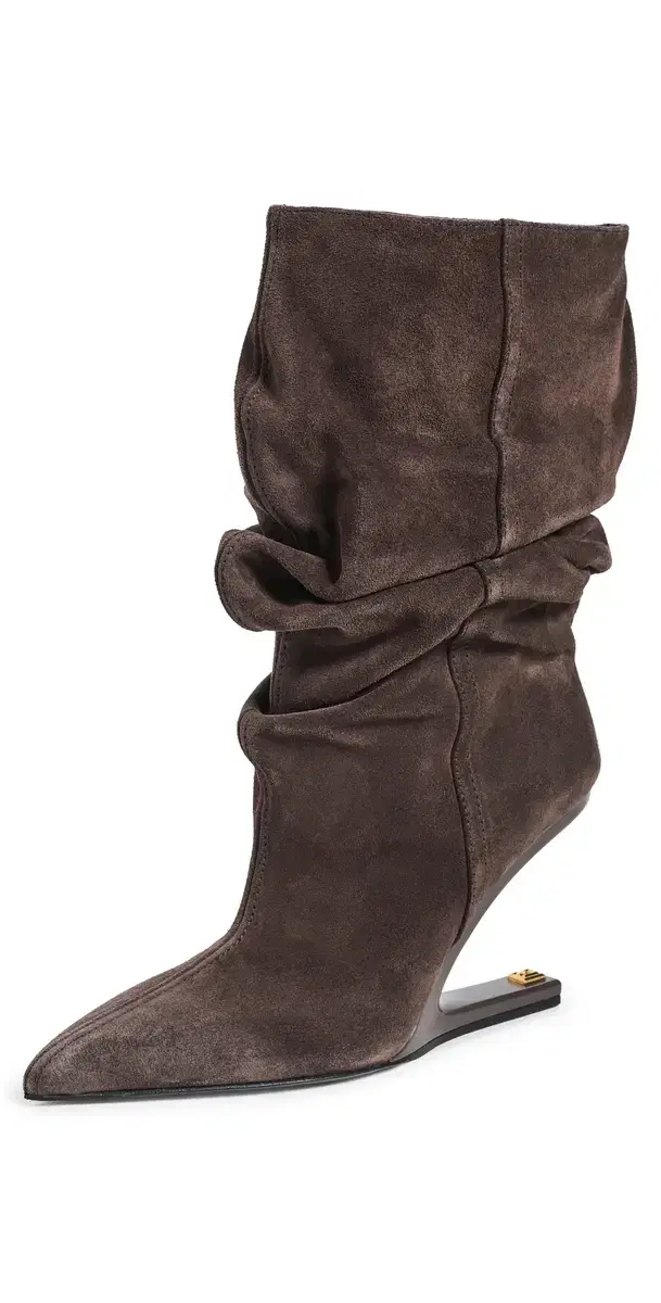 No Wedge Suede Ankle Boots 9DR Gris Fonce