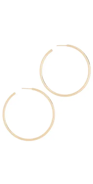 Jennifer Fisher 2 Thread Hoops Yellow Gold One Size | Thumbnail 1