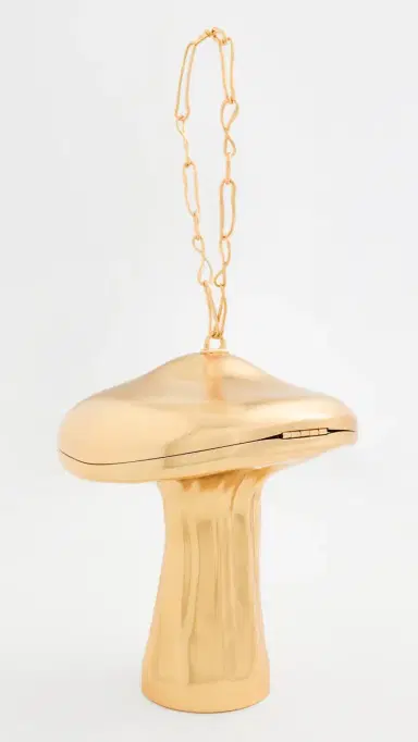 Cult Gaia Fungo Clutch Brushed Brass One Size | Thumbnail 4