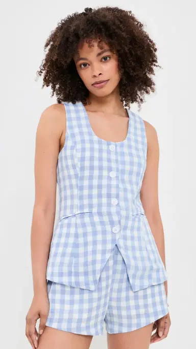 BLANKNYC Beach Picnic Top Blue Combo M | Thumbnail 2