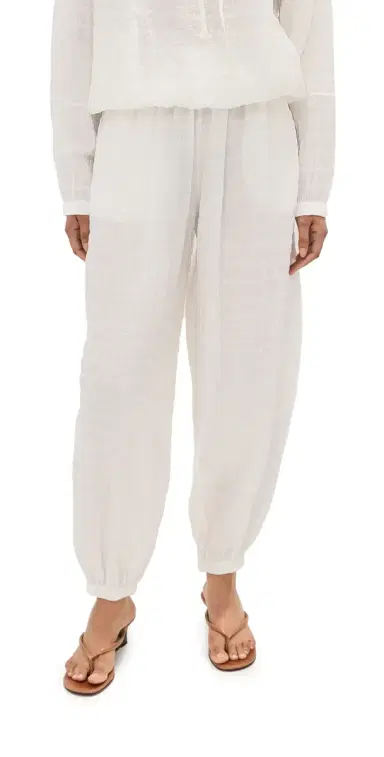 LE BOP Andi Checked Pants White | Thumbnail 1 LE BOP Andi Checked Pants White | Thumbnail 1