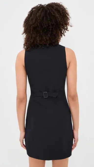 ALIGNE Leah Linen Mix Dress Black | Thumbnail 3