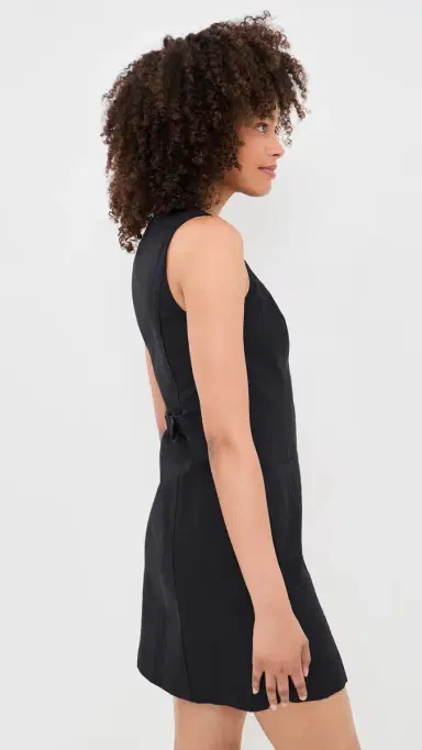 ALIGNE Leah Linen Mix Dress Black | Thumbnail 4