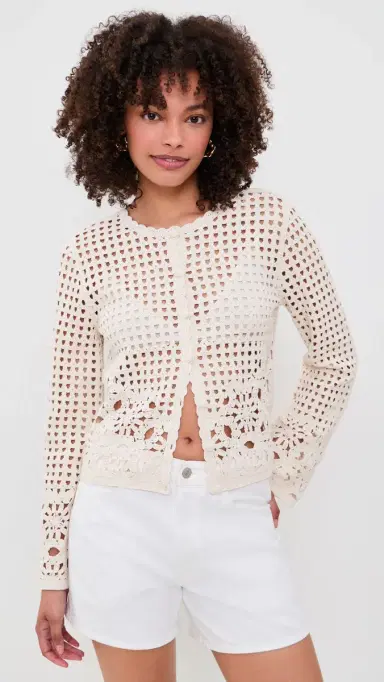 Frame The Postcard Cardigan Cream S | Thumbnail 2 Frame The Postcard Cardigan Cream S | Thumbnail 2