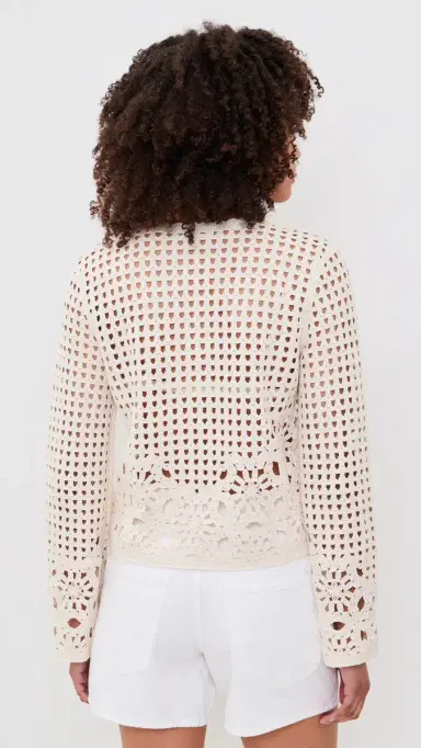 Frame The Postcard Cardigan Cream S | Thumbnail 3 Frame The Postcard Cardigan Cream S | Thumbnail 3