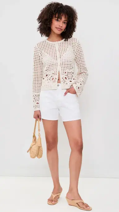 Frame The Postcard Cardigan Cream S | Thumbnail 5 Frame The Postcard Cardigan Cream S | Thumbnail 5