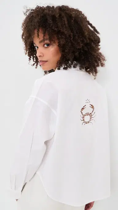 Splendid Mallory Poplin Button Down White | Thumbnail 2