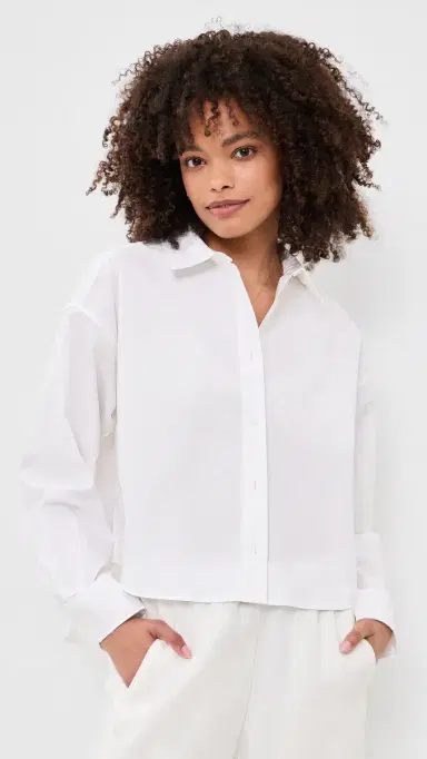 Splendid Mallory Poplin Button Down White | Thumbnail 3