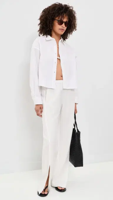 Splendid Mallory Poplin Button Down White | Thumbnail 6